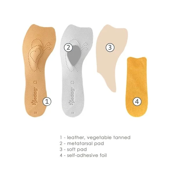 Pedag Lady 3/4 Leather Insoles - Tan - Image 2